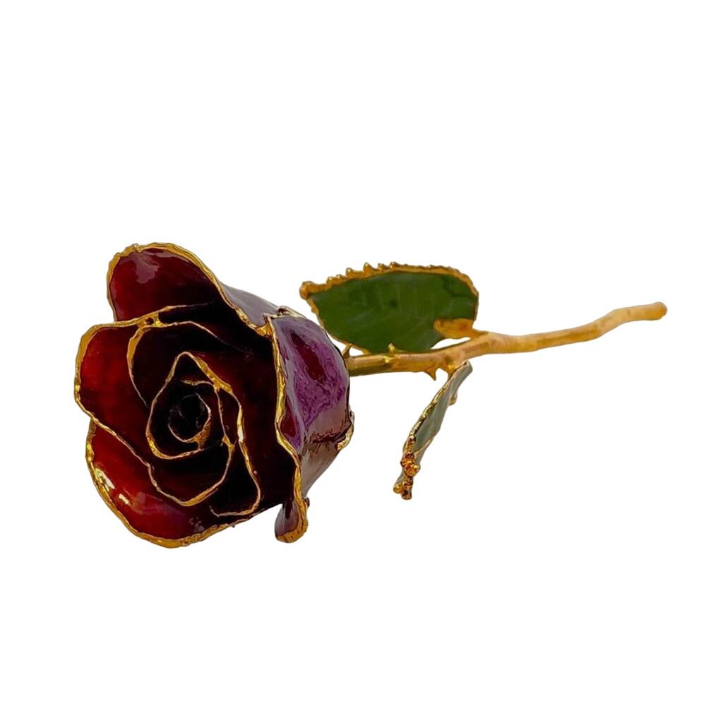 Forever Rose 24K Gold Plated Timeless Handcrafted Single Red Rose